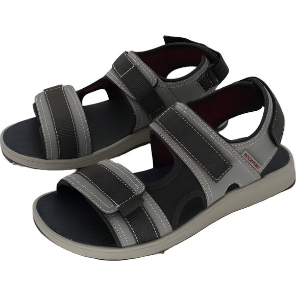 Rockport Mens Sport Three-Strap Sandal Tan US 8 M